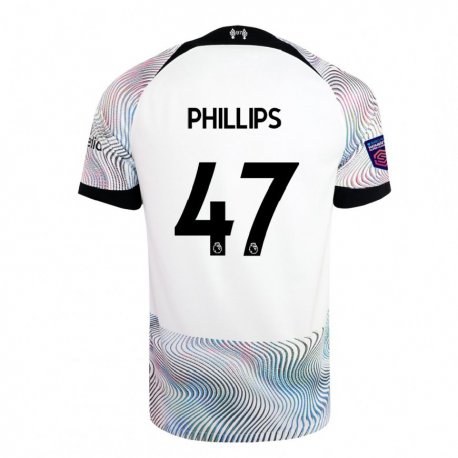 Kandiny Femme Maillot Nathaniel Phillips #47 Blanc Coloré Tenues Extérieur 2022/23 T-shirt