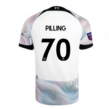 Kandiny Femme Maillot Tommy Pilling #70 Blanc Coloré Tenues Extérieur 2022/23 T-shirt
