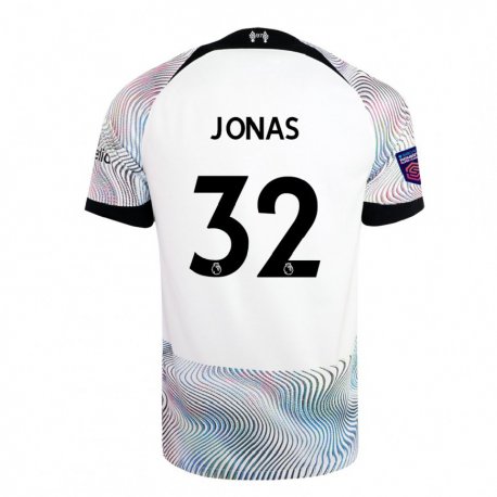 Kandiny Femme Maillot Lee Jonas #32 Blanc Coloré Tenues Extérieur 2022/23 T-Shirt