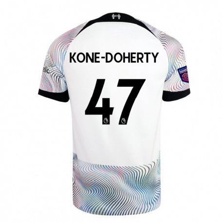 Kandiny Femme Maillot Trent Kone-doherty #47 Blanc Coloré Tenues Extérieur 2022/23 T-shirt