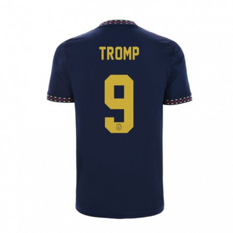 Kandiny Femme Maillot Nikita Tromp #9 Bleu Foncé Tenues Extérieur 2022/23 T-shirt