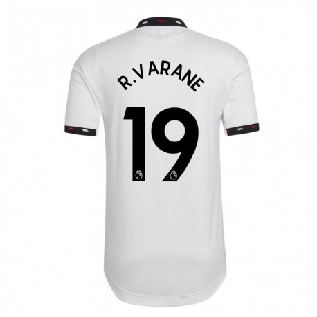 Kandiny Femme Maillot Raphael Varane #19 Blanc Tenues Extérieur 2022/23 T-Shirt