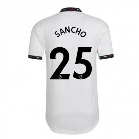 Kandiny Femme Maillot Jadon Sancho #25 Blanc Tenues Extérieur 2022/23 T-shirt