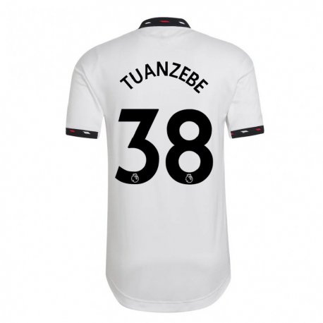 Kandiny Femme Maillot Axel Tuanzebe #38 Blanc Tenues Extérieur 2022/23 T-shirt