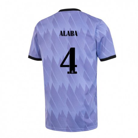Kandiny Femme Maillot David Alaba #4 Violet Noir Tenues Extérieur 2022/23 T-shirt