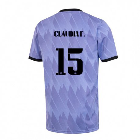 Kandiny Femme Maillot Claudia Florentino #15 Violet Noir Tenues Extérieur 2022/23 T-shirt