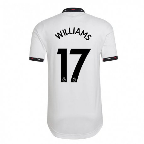 Kandiny Femme Maillot Rachel Williams #17 Blanc Tenues Extérieur 2022/23 T-Shirt