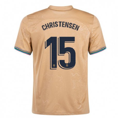 Kandiny Femme Maillot Andreas Christensen #15 Or Tenues Extérieur 2022/23 T-shirt