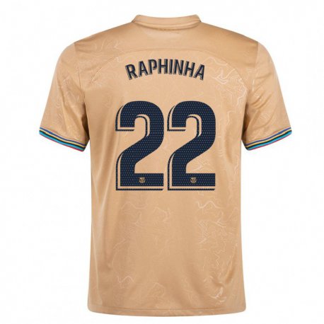 Kandiny Femme Maillot Raphinha #22 Or Tenues Extérieur 2022/23 T-shirt