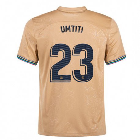 Kandiny Femme Maillot Samuel Umtiti #23 Or Tenues Extérieur 2022/23 T-shirt
