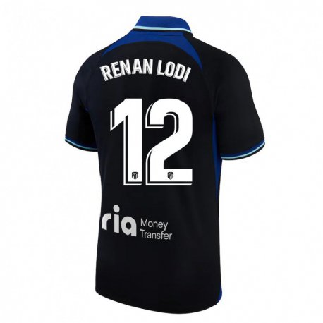 Kandiny Femme Maillot Renan Lodi #12 Noir Blanc Bleu Tenues Extérieur 2022/23 T-shirt