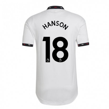 Kandiny Femme Maillot Kirsty Hanson #18 Blanc Tenues Extérieur 2022/23 T-Shirt