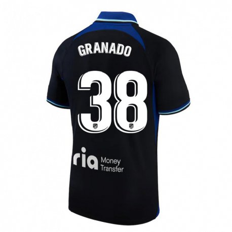 Kandiny Femme Maillot Adrian Granado #38 Noir Blanc Bleu Tenues Extérieur 2022/23 T-shirt