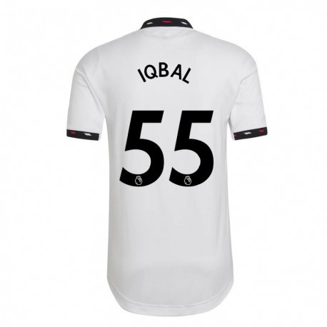 Kandiny Femme Maillot Zidane Iqbal #55 Blanc Tenues Extérieur 2022/23 T-shirt