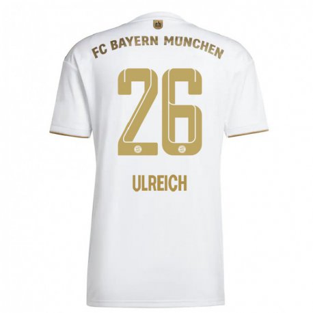 Kandiny Femme Maillot Sven Ulreich #26 Blanc Or Tenues Extérieur 2022/23 T-shirt