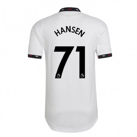 Kandiny Femme Maillot Isak Hansen-aaroen #71 Blanc Tenues Extérieur 2022/23 T-shirt