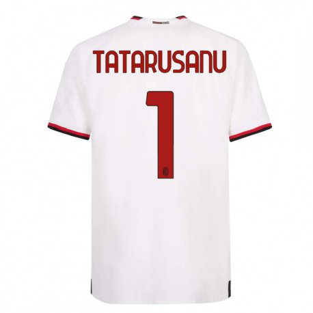 Kandiny Femme Maillot Ciprian Tatarusanu #1 Blanc Rouge Tenues Extérieur 2022/23 T-shirt