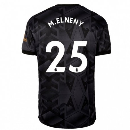 Kandiny Femme Maillot Mohamed Elneny #25 Gris Noir Tenues Extérieur 2022/23 T-shirt