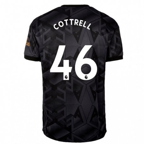 Kandiny Femme Maillot Ben Cottrell #46 Gris Noir Tenues Extérieur 2022/23 T-shirt