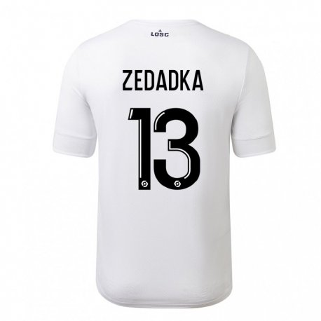 Kandiny Femme Maillot Akim Zedadka #13 Blanc Cramoisi Tenues Extérieur 2022/23 T-Shirt