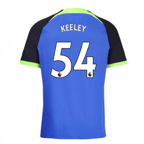 Kandiny Femme Maillot Josh Keeley #54 Bleu Vert Tenues Extérieur 2022/23 T-shirt