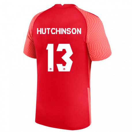 Kandiny Enfant Maillot Canada Atiba Hutchinson #13 Rouge Tenues Domicile 22-24 T-shirt