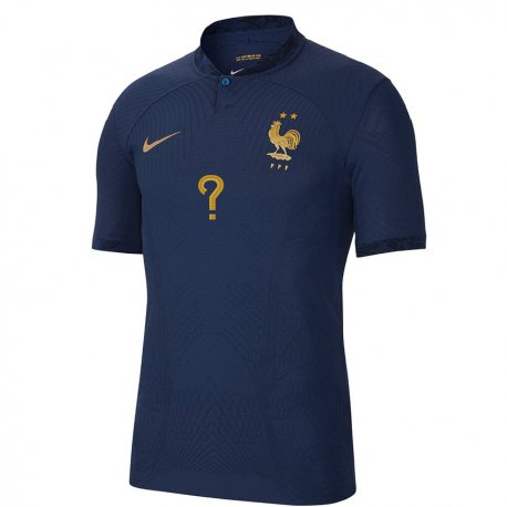 Kandiny Enfant Maillot France Votre Nom #0 Bleu Marine Tenues Domicile 22-24 T-shirt