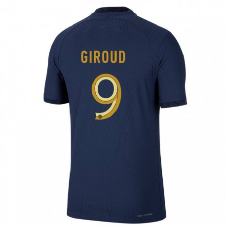 Kandiny Enfant Maillot France Olivier Giroud #9 Bleu Marine Tenues Domicile 22-24 T-shirt
