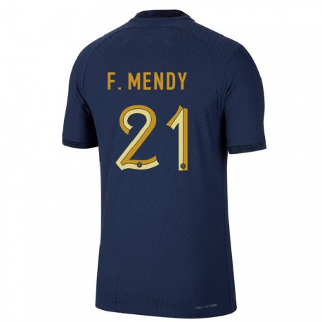 Kandiny Enfant Maillot France Ferland Mendy #21 Bleu Marine Tenues Domicile 22-24 T-shirt