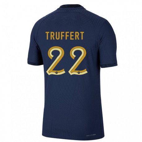Kandiny Enfant Maillot France Adrien Truffert #22 Bleu Marine Tenues Domicile 22-24 T-shirt