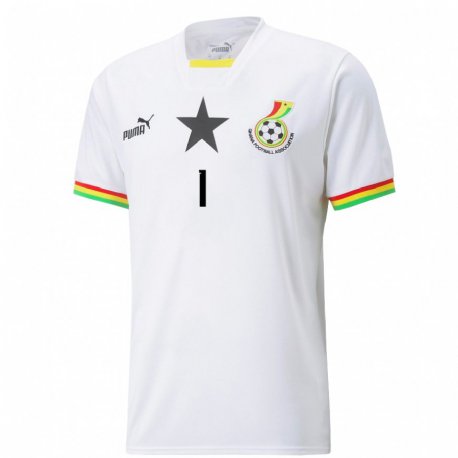 Kandiny Enfant Maillot Ghana Richard Ofori #1 Blanc Tenues Domicile 22-24 T-shirt
