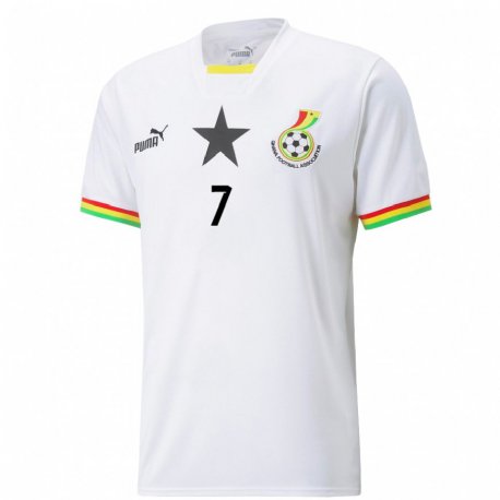 Kandiny Enfant Maillot Ghana Issahaku Fatawu #7 Blanc Tenues Domicile 22-24 T-shirt