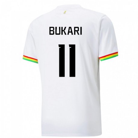 Kandiny Enfant Maillot Ghana Osman Bukari #11 Blanc Tenues Domicile 22-24 T-shirt