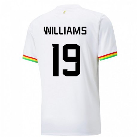 Kandiny Enfant Maillot Ghana Inaki Williams #19 Blanc Tenues Domicile 22-24 T-shirt
