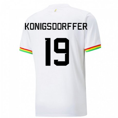 Kandiny Enfant Maillot Ghana Ransford-yeboah Konigsdorffer #19 Blanc Tenues Domicile 22-24 T-shirt