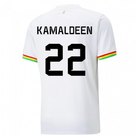 Kandiny Enfant Maillot Ghana Kamaldeen Sulemana #22 Blanc Tenues Domicile 22-24 T-shirt