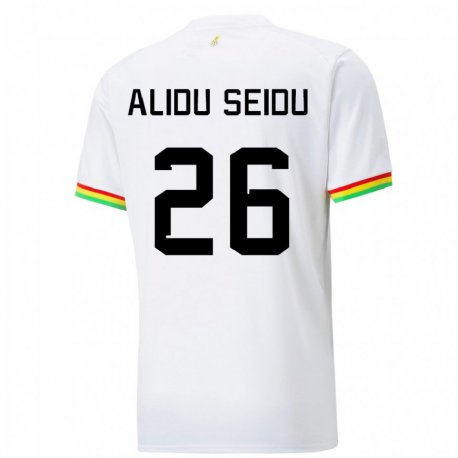 Kandiny Enfant Maillot Ghana Alidu Seidu #26 Blanc Tenues Domicile 22-24 T-shirt