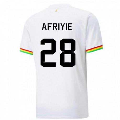 Kandiny Enfant Maillot Ghana Daniel Afriyie #28 Blanc Tenues Domicile 22-24 T-shirt