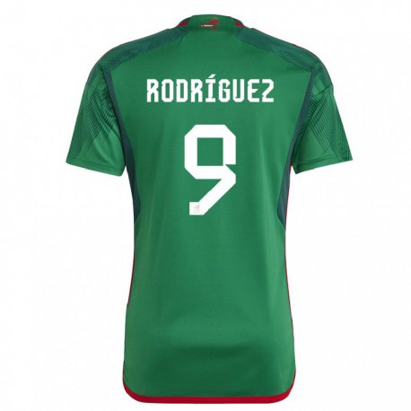 Kandiny Enfant Maillot Mexique Carlos Rodriguez #9 Verte Tenues Domicile 22-24 T-shirt