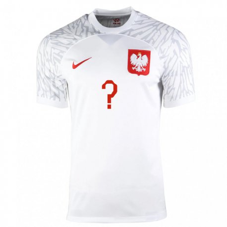 Kandiny Enfant Maillot Pologne Votre Nom #0 Blanc Tenues Domicile 22-24 T-shirt
