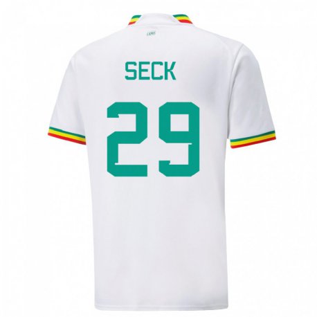 Kandiny Enfant Maillot Sénégal Demba Seck #29 Blanc Tenues Domicile 22-24 T-shirt