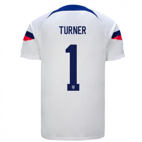 Kandiny Enfant Maillot États-unis Matt Turner #1 Blanc Tenues Domicile 22-24 T-shirt
