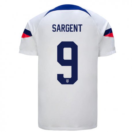 Kandiny Enfant Maillot États-unis Josh Sargent #9 Blanc Tenues Domicile 22-24 T-shirt