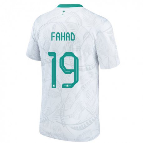 Kandiny Enfant Maillot Arabie Saoudite Fahad Al Muwallad #19 Blanc Tenues Domicile 22-24 T-shirt