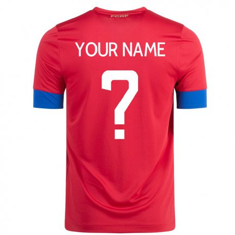 Kandiny Enfant Maillot Costa Rica Votre Nom #0 Rouge Tenues Domicile 22-24 T-shirt