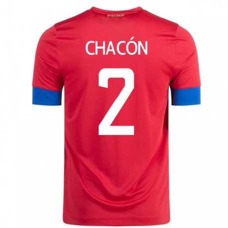 Kandiny Enfant Maillot Costa Rica Daniel Chacon #2 Rouge Tenues Domicile 22-24 T-shirt
