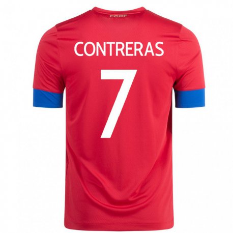 Kandiny Enfant Maillot Costa Rica Anthony Contreras #7 Rouge Tenues Domicile 22-24 T-shirt