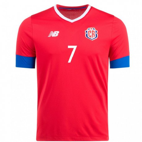 Kandiny Enfant Maillot Costa Rica Anthony Contreras #7 Rouge Tenues Domicile 22-24 T-shirt