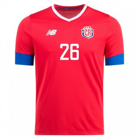 Kandiny Enfant Maillot Costa Rica Alvaro Zamora #26 Rouge Tenues Domicile 22-24 T-shirt