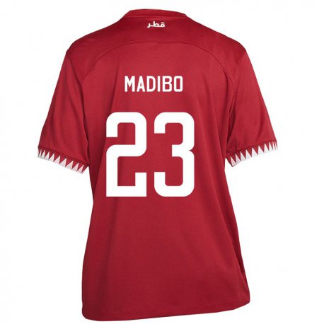 Kandiny Enfant Maillot Qatar Assim Madibo #23 Bordeaux Tenues Domicile 22-24 T-shirt